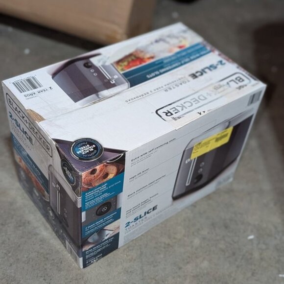 NEW Black + Decker Extra Wide Slot 2-Slice Toaster Bagel Stainless Steel 7 Shade - Picture 10 of 10